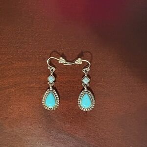 Faux Teardrop Turquoise Earrings